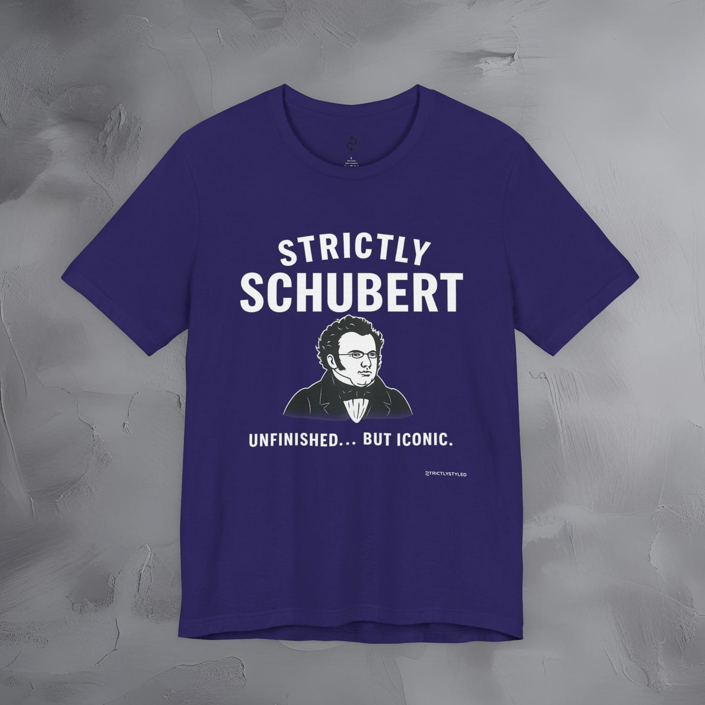 Strictly Schubert T-Shirt – Unfinished but Iconic Classical Music Tee