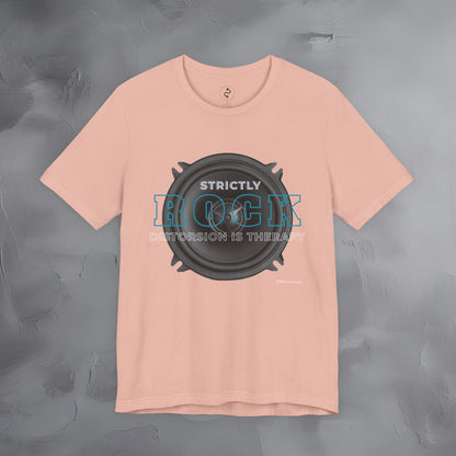 Strictly Rock T-Shirt – Guitar & Band Graphic Tee - Distortion Is Therapy