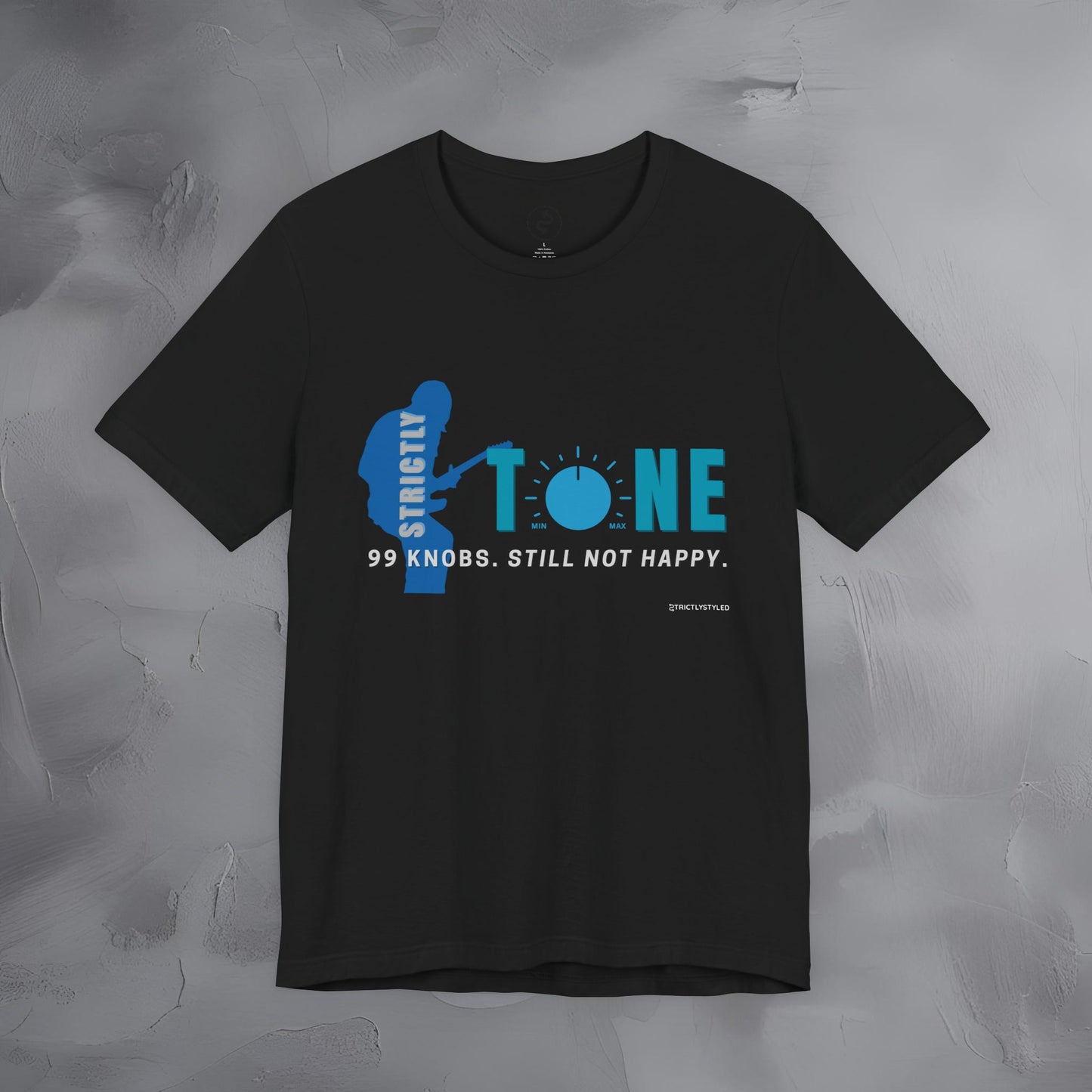 Strictly Tone Guitar T-Shirt – 99 Knobs Pedal & Amp Graphic Tee
