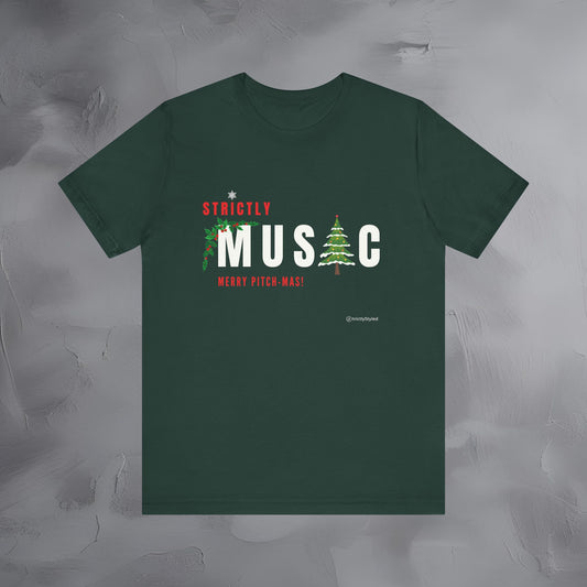 Strictly Music – Merry Pitch-Mas - Funny Christmas Music Shirt for Musicians & Choir