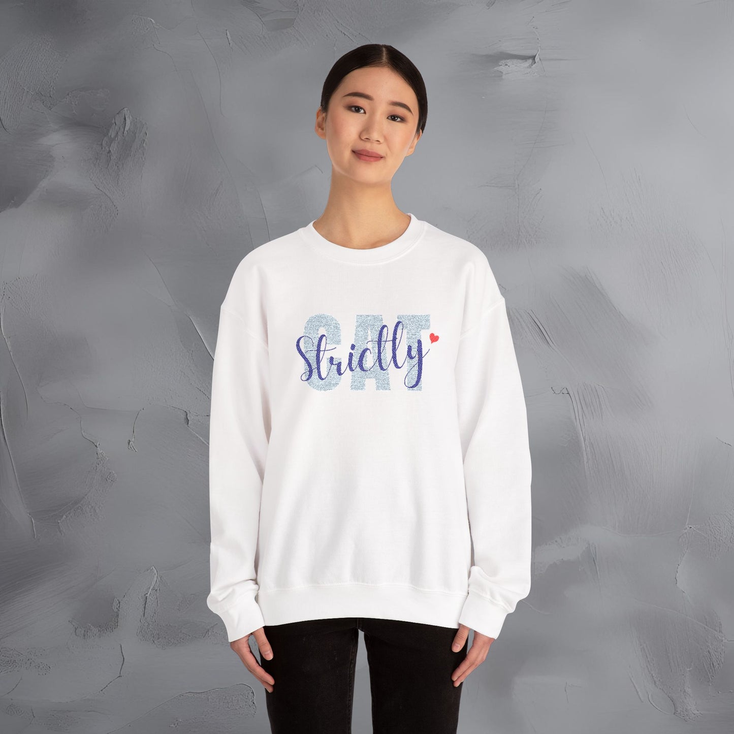 Strictly Cat - Embroidered Sweatshirt