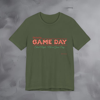 Strictly Game Day – Silent Night? Not on Game Day. - Funny Football Christmas Shirt