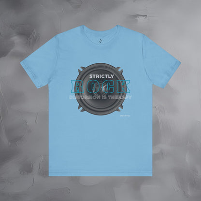 Strictly Rock T-Shirt – Guitar & Band Graphic Tee - Distortion Is Therapy