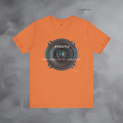 Strictly Rock T-Shirt – Guitar & Band Graphic Tee - Distortion Is Therapy
