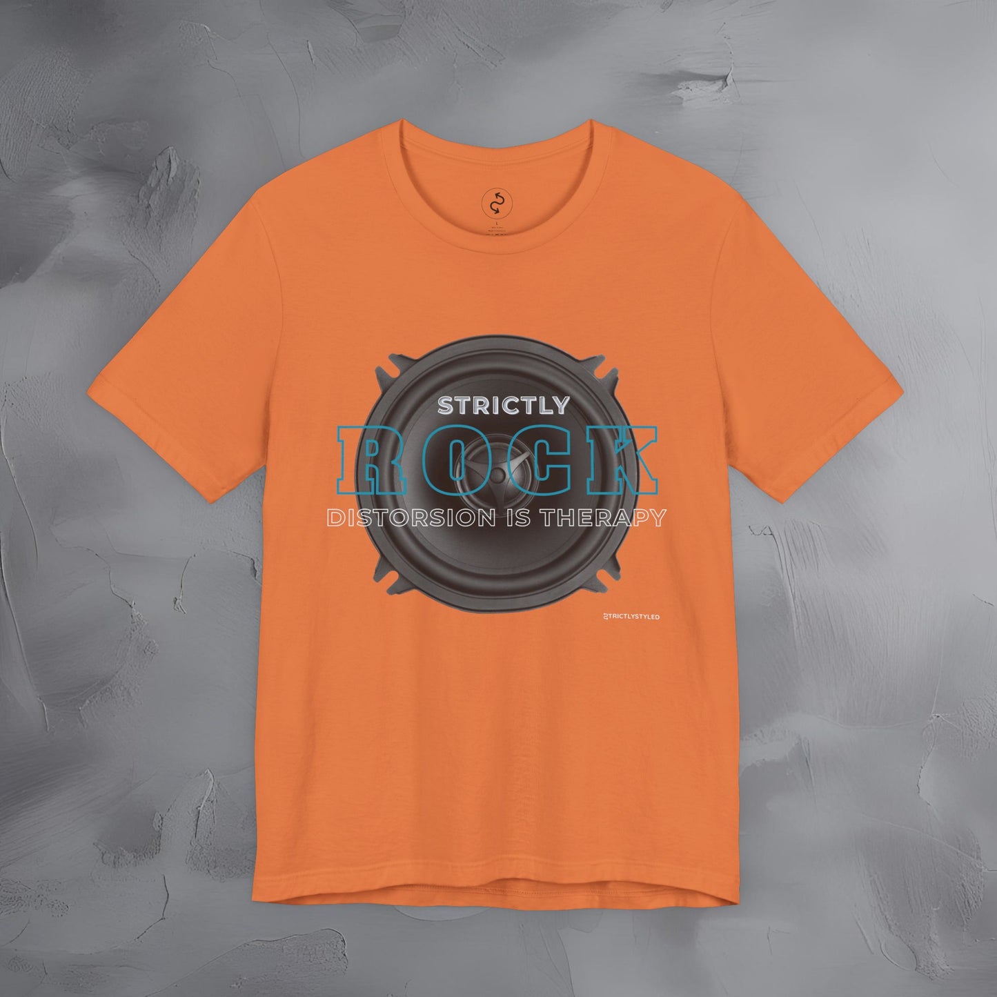 Strictly Rock T-Shirt – Guitar & Band Graphic Tee - Distortion Is Therapy