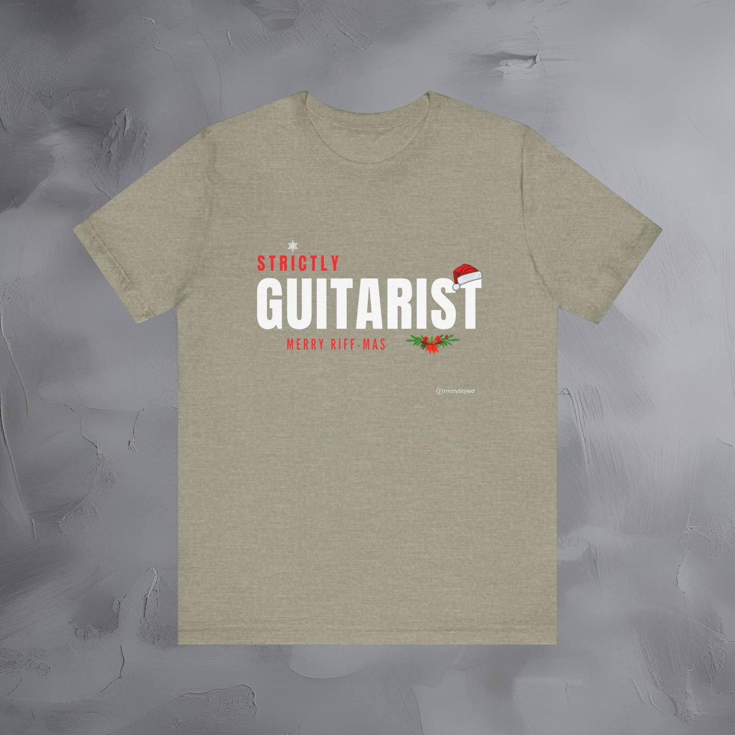 Strictly Guitar – Merry Riff-Mas - Funny Christmas Guitar Shirt