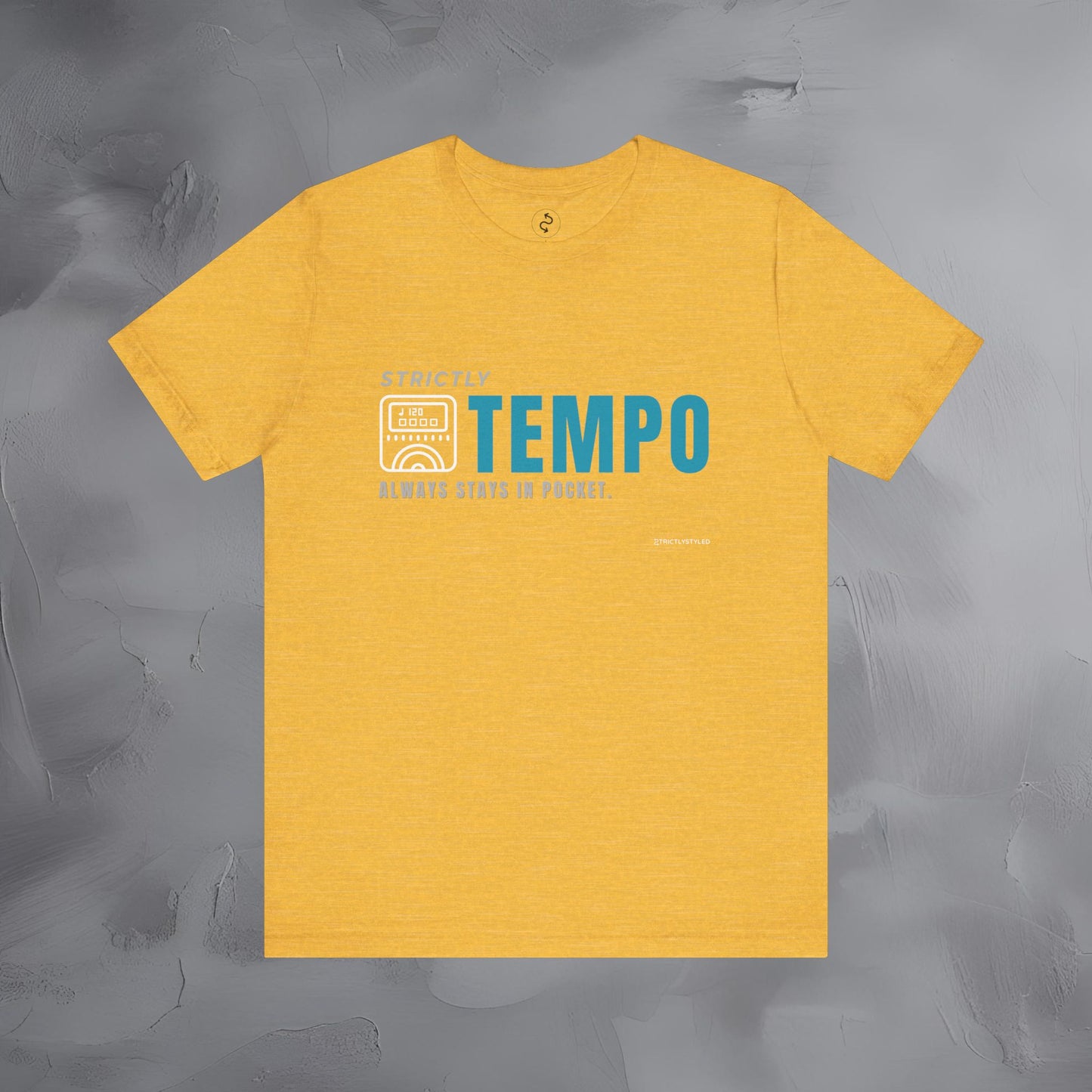 Strictly Tempo T-Shirt – Drum & Rhythm Graphic Tee | Always Stays in Pocket