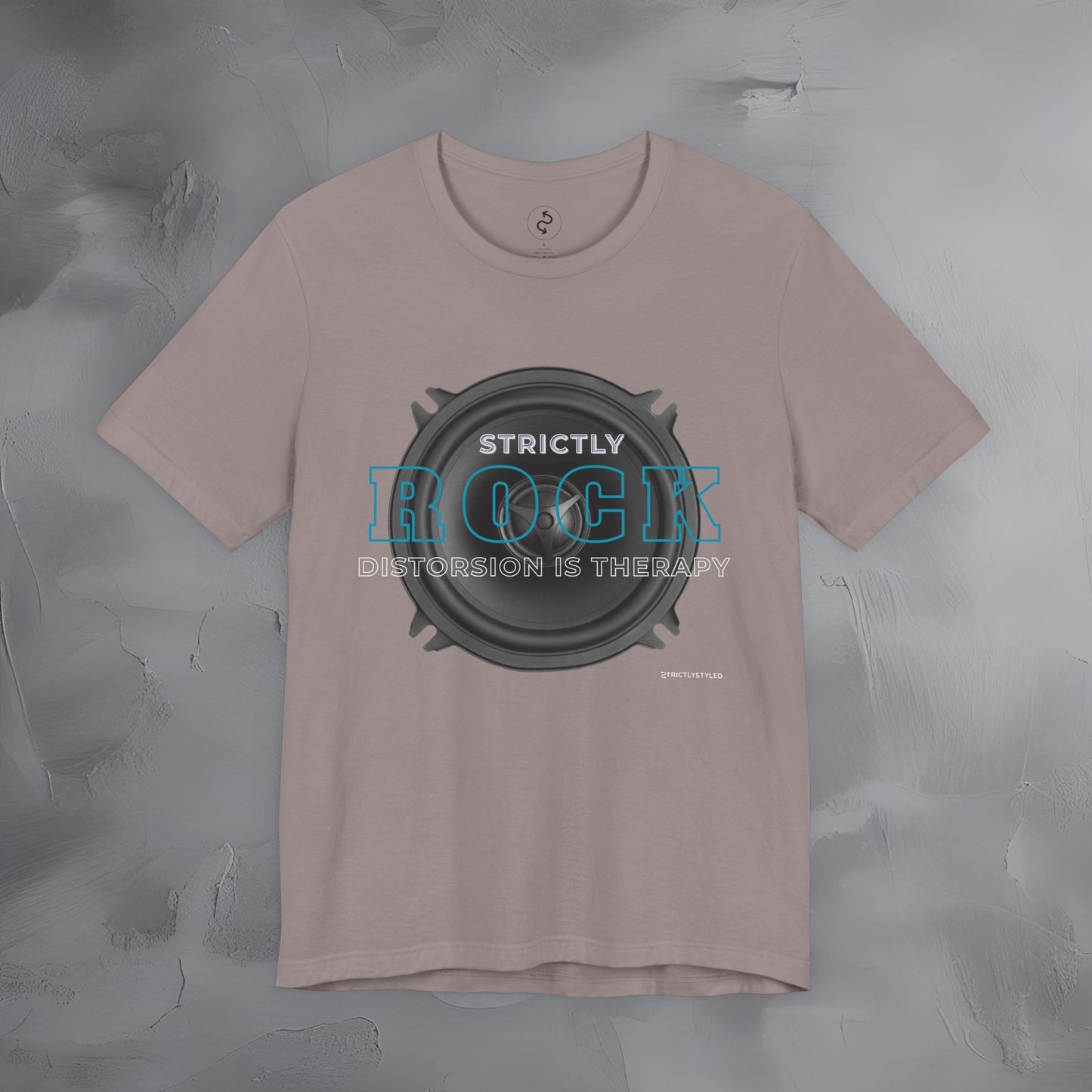 Strictly Rock T-Shirt – Guitar & Band Graphic Tee - Distortion Is Therapy