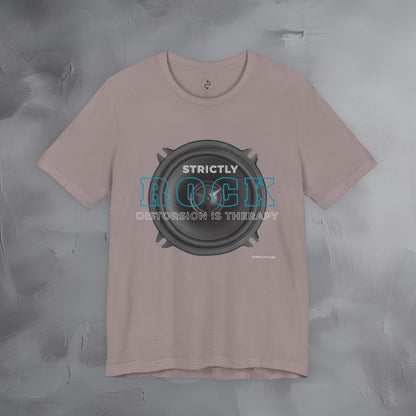 Strictly Rock T-Shirt – Guitar & Band Graphic Tee - Distortion Is Therapy