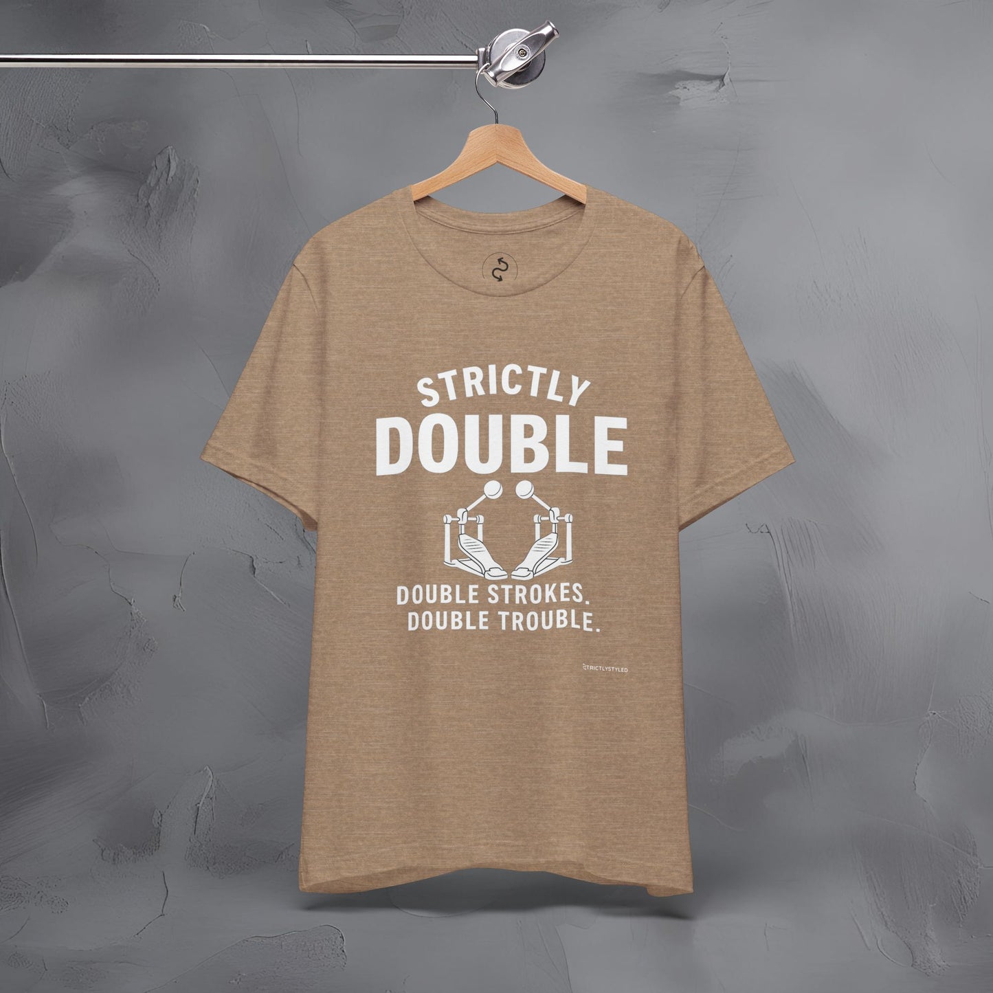 Strictly Double Stroke – Double Trouble Drummer T-Shirt