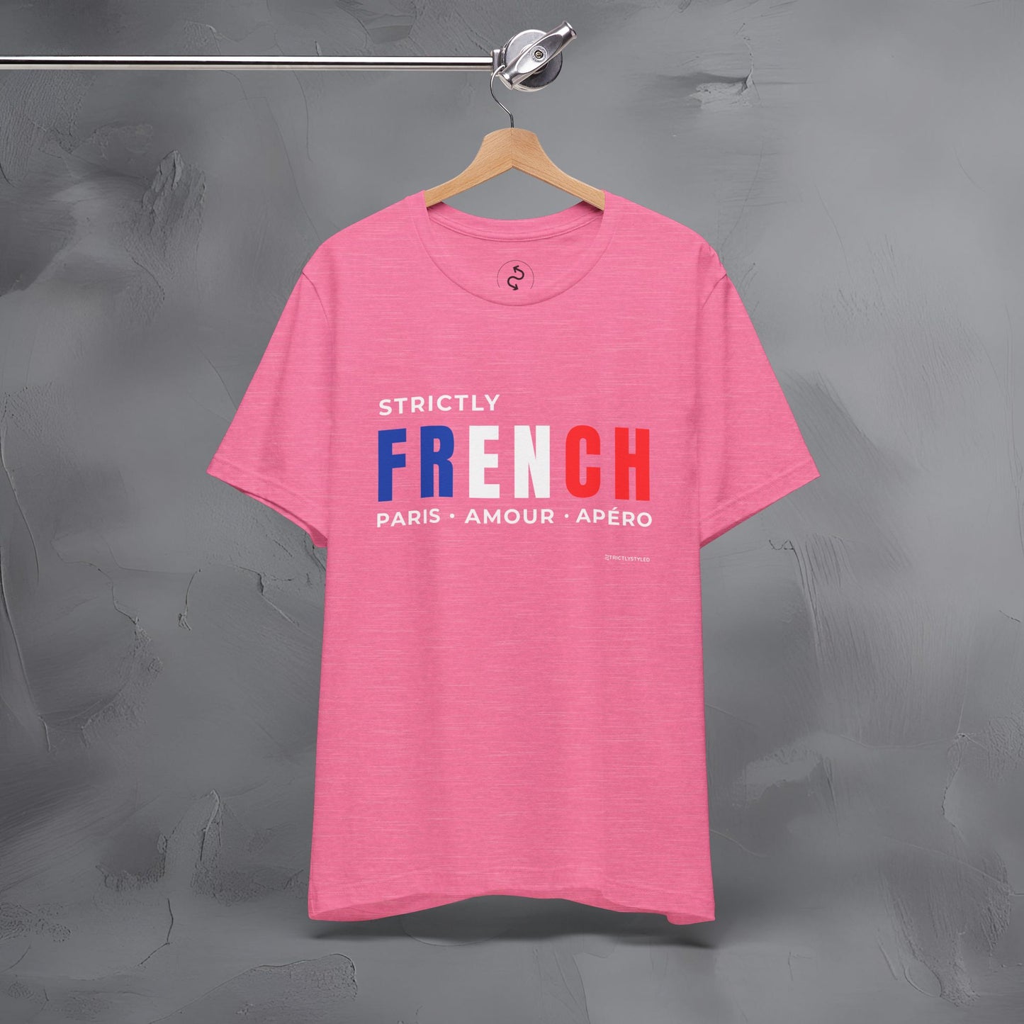 Strictly French – Paris, Amour, Apéro T-Shirt | French Lifestyle Graphic Tee | Parisian Culture Streetwear Shirt
