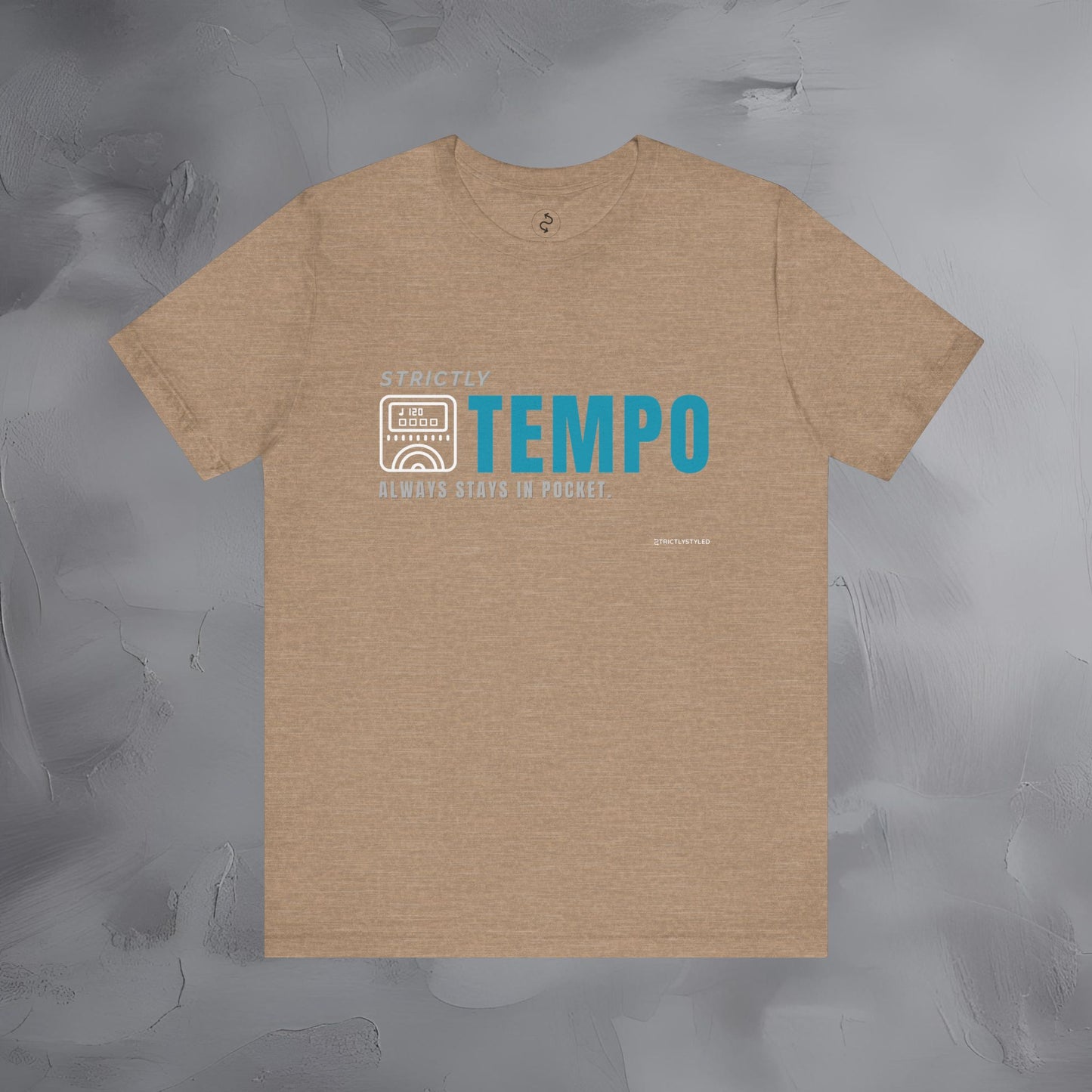 Strictly Tempo T-Shirt – Drum & Rhythm Graphic Tee | Always Stays in Pocket