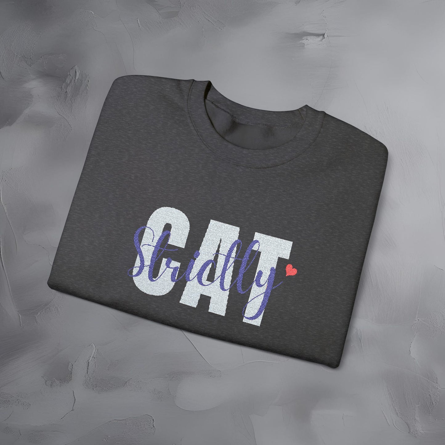 Strictly Cat - Embroidered Sweatshirt