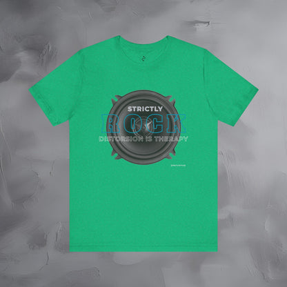 Strictly Rock T-Shirt – Guitar & Band Graphic Tee - Distortion Is Therapy