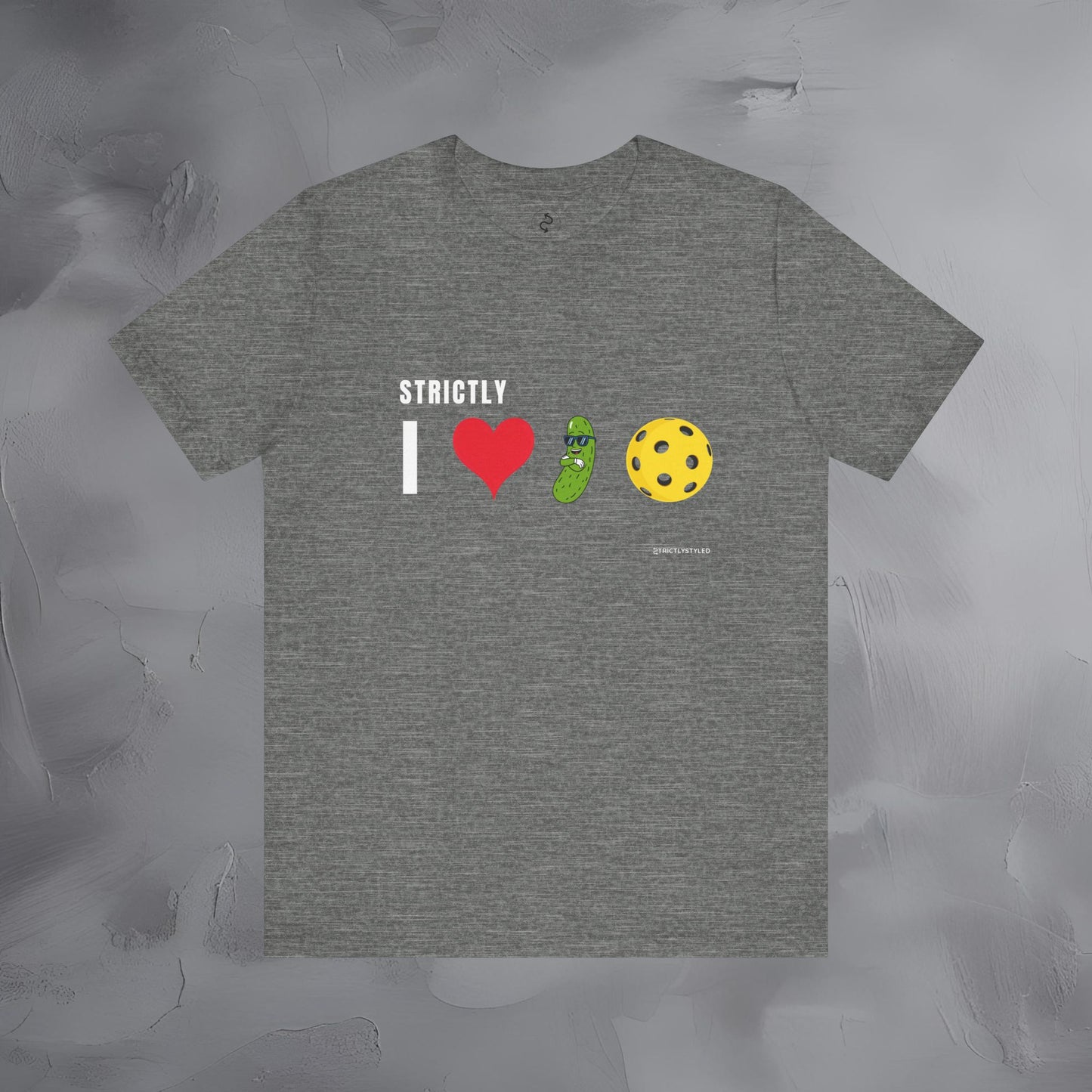 Strictly I Love Pickleball T-Shirt – Fun Pickle & Ball Graphic Tee