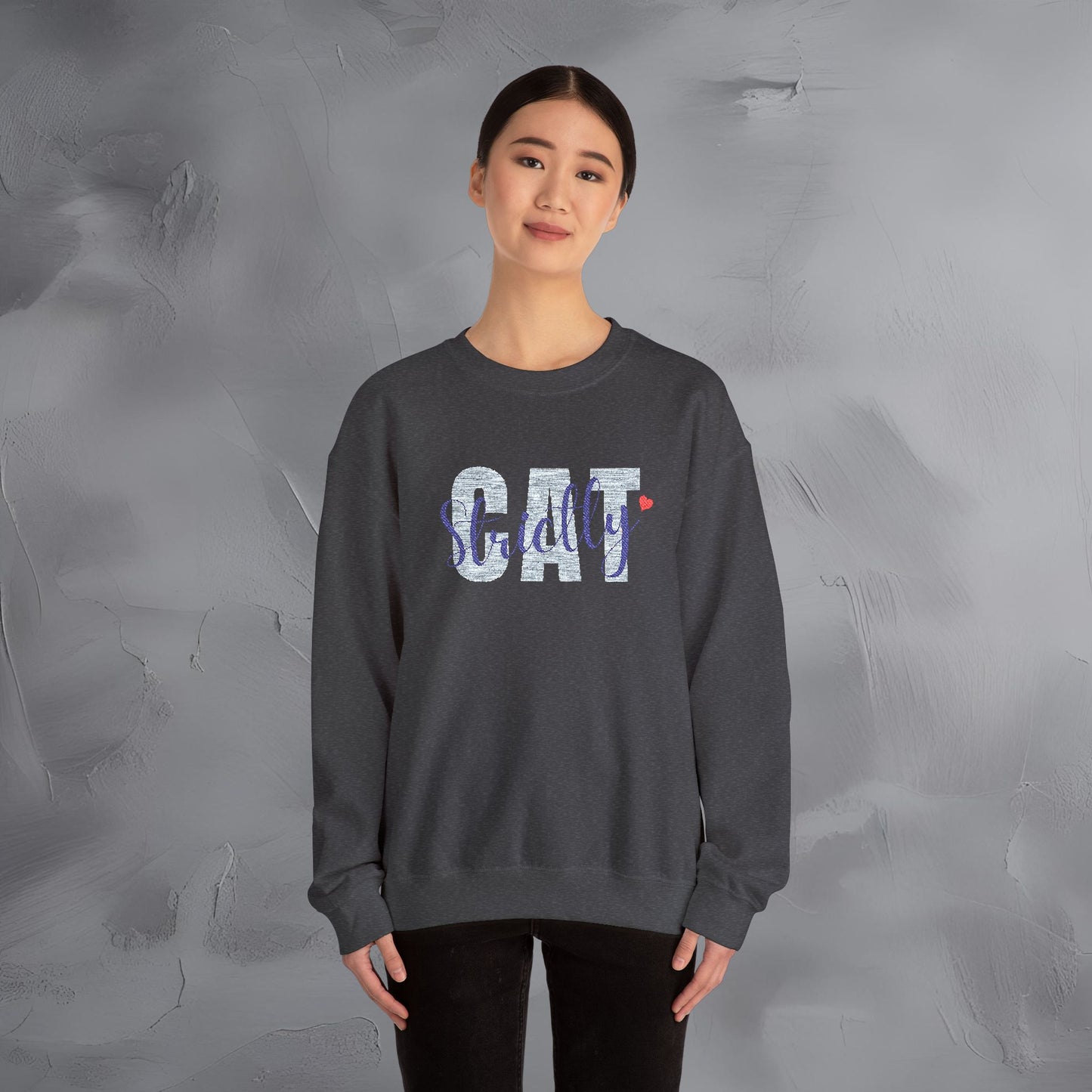 Strictly Cat - Embroidered Sweatshirt