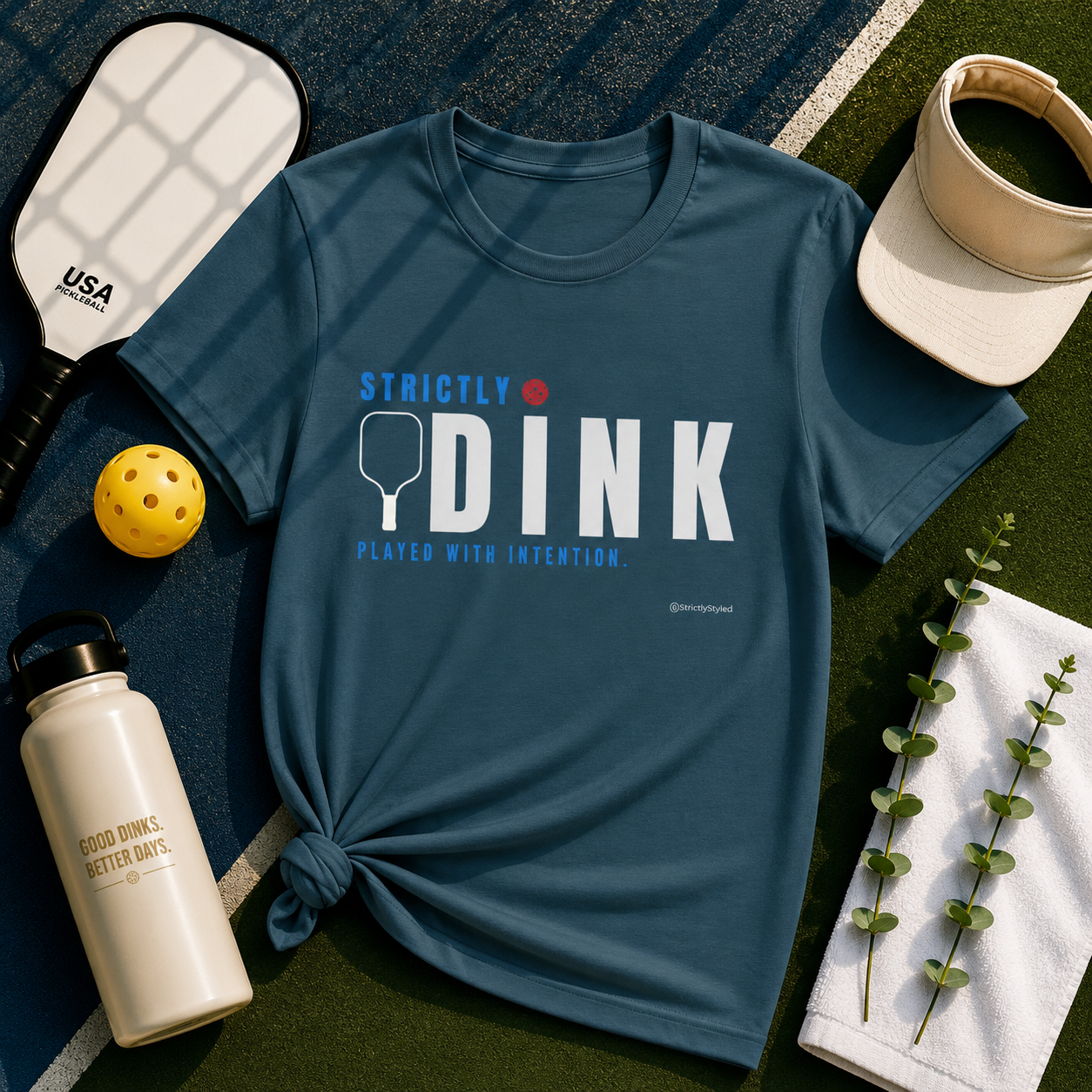 Strictly Dink – Played With Intention Pickleball T Shirt