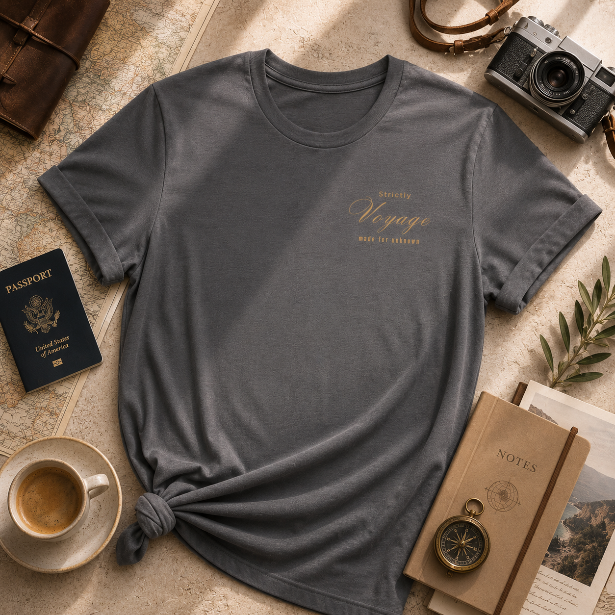 Strictly Voyage Shirt | Made For The Unknown Tee | Travel Lifestyle Apparel