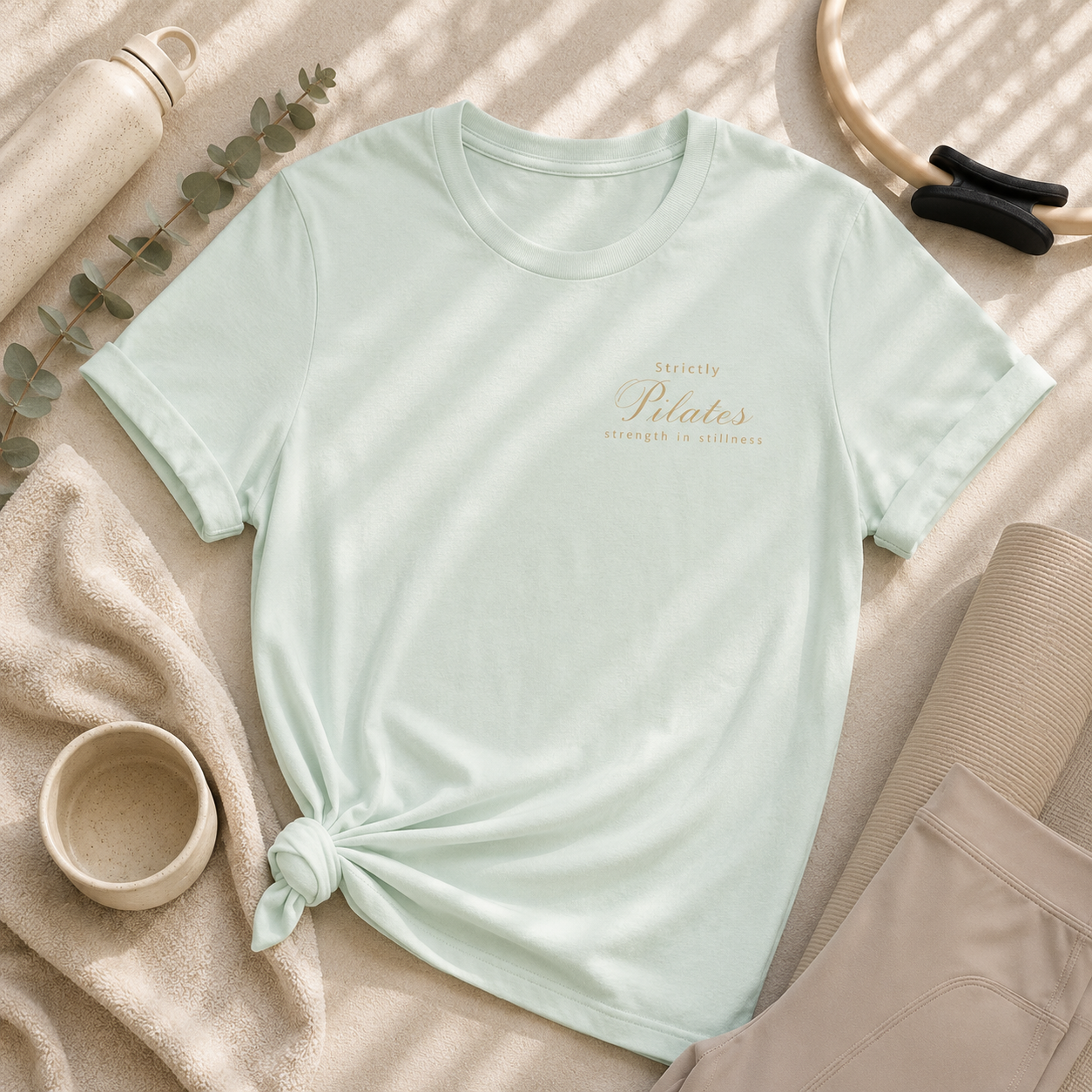 Strictly Pilates Shirt | Strength In Stillness Tee | Wellness Lifestyle Apparel