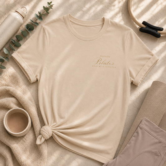 Strictly Pilates Shirt | Move With Intention Tee | Wellness Lifestyle Apparel