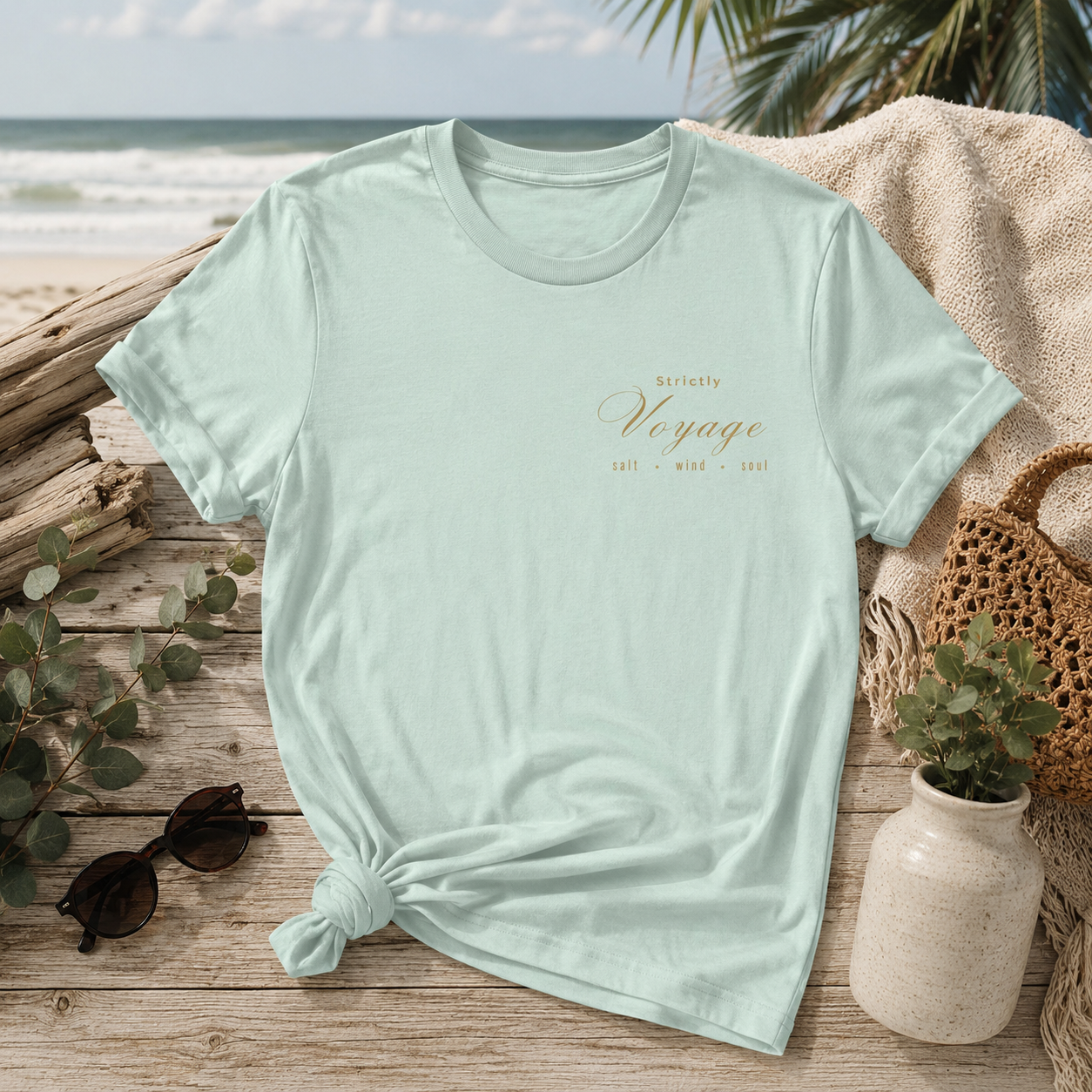 Strictly Voyage Shirt | Salt Wind And Soul Tee | Coastal Travel Lifestyle Apparel